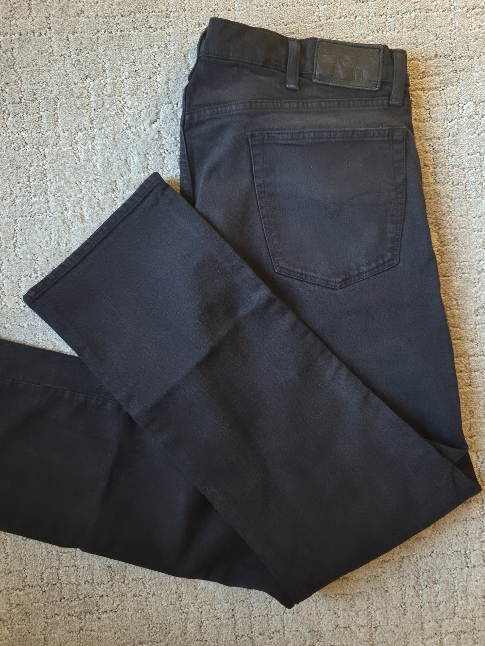 Polo Ralph Lauren Varick Slim Straight Black Jeans | Dark Wash Denim 38x32